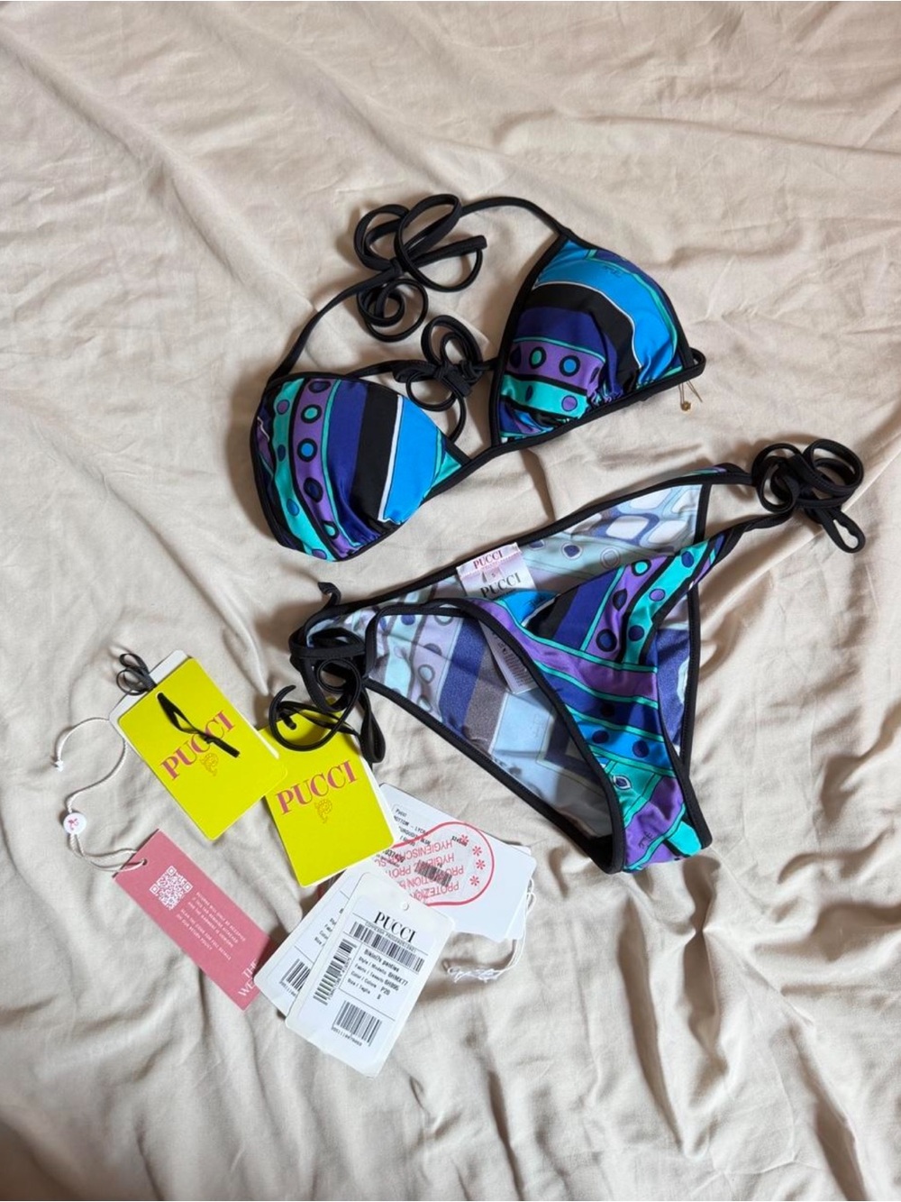 Blue & Teal Pucci bikini set NEVER WORN